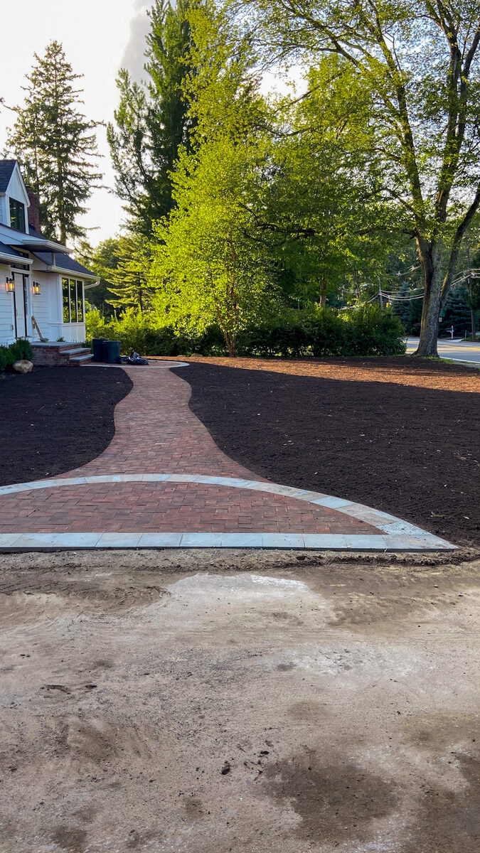 Custom paver installation in Woodcliff Lake NJ by Angelscape